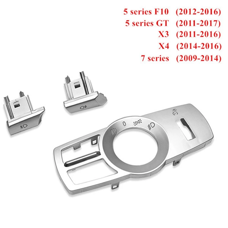

3 Pcs Headlight Switch Buttons Decorative Frame Covers & 11 Pcs Door Window Switch Lifter Buttons Covers Stickers