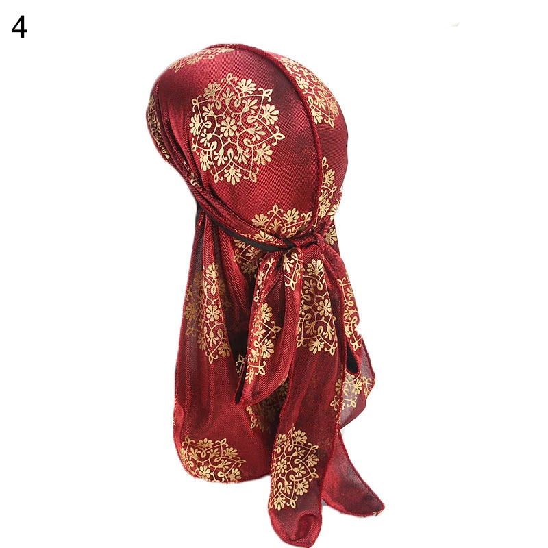 

New Fashion Long Tail Pirate Head Cap Women Baotou Hat Cape Hat Fashion Women Elastic Bandanas Wide Straps Hair Accessories