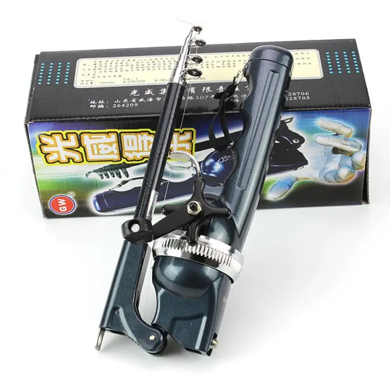 

134cm Telescopic Mini Fishing Rod Folding Pole Combo Epoxy Resin Reel Lure Fishing Spinning Rod for Fishing Pesca Accesorios 7