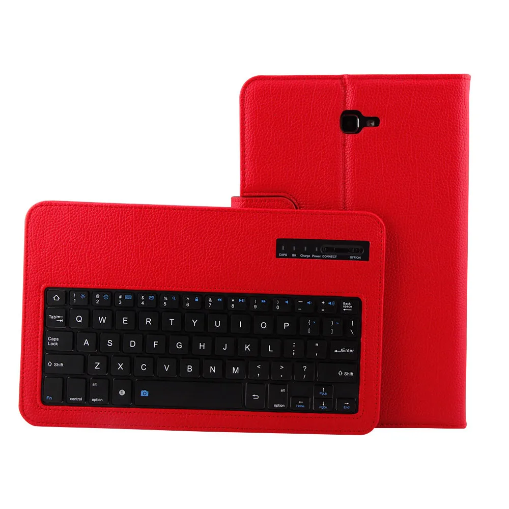 Bluetooth клавиатура чехол для Samsung Galaxy Tab A 10,1 T580 Funda+ пленка+ ручка клавиатура мини беспроводной