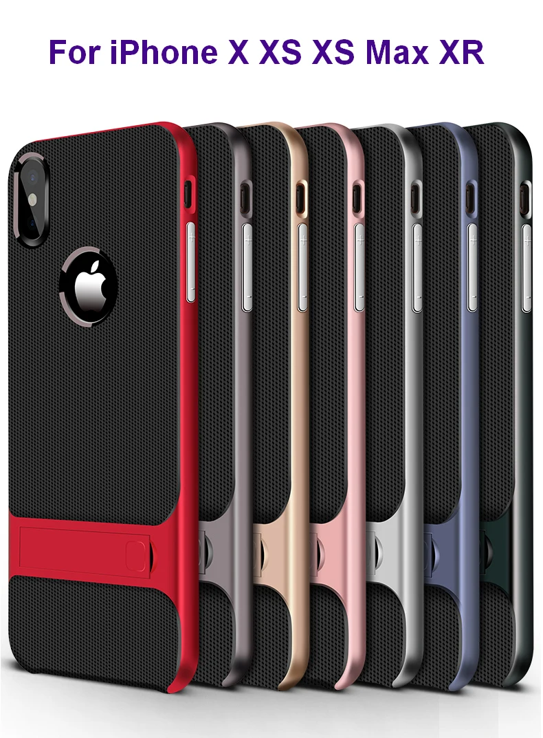 Чехол для iPhone 11 Pro Max X XS XR, чехол для 6 6 S 7 8 Plus, чехол из поликарбоната+ силиконовый чехол-подставка для телефона, защитный чехол