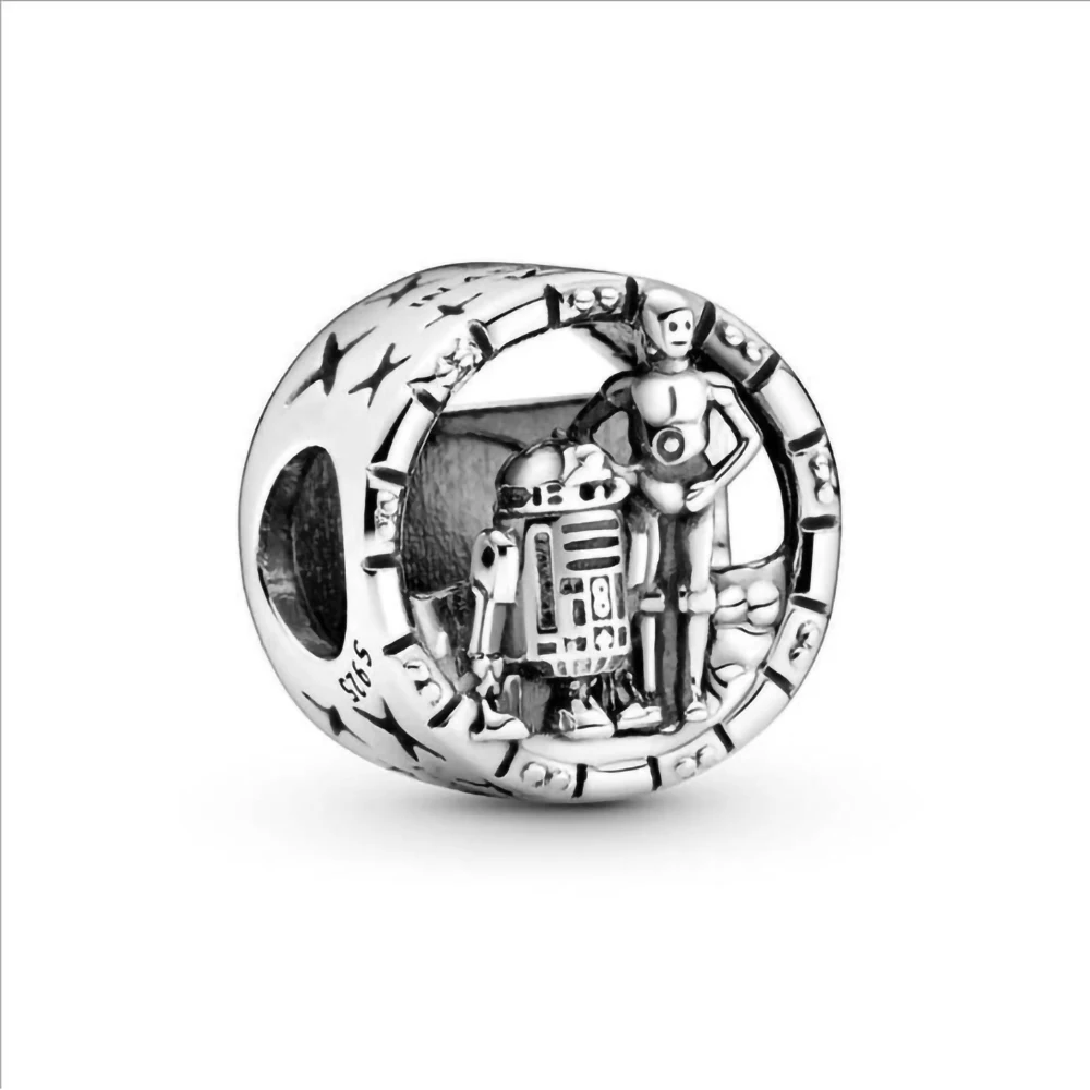 

2021 New Sterling Silver 925 Bangle Star Wars Bracelet & Beads Fit Original Charm Pandora Bracelet For Women
