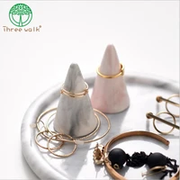ceramic finger cone ring holder marble decor display stand tray jewelry storage crafts