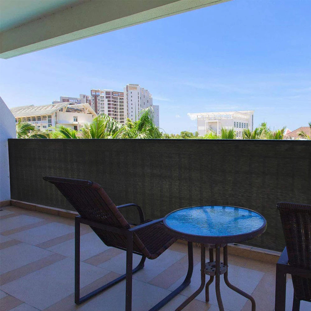 

5*1M Outdoor Awning Balcony Wind Sunshade Net Shelter Privacy Screen Breeze Sewing Buckle Garden Fence Cover with Ties