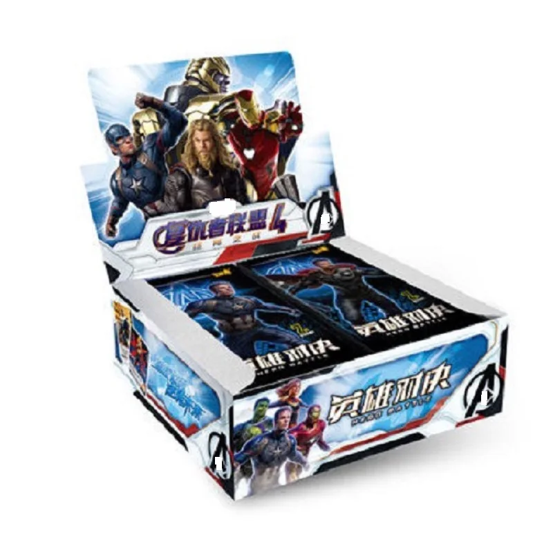 

180pcs Marvels Playing Toy Collect Cards Avengers Anime Action Figure Captain America Hulk Ironman Spider Man Gift For Children