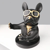 Creative Bulldog Resin Statue Wine Bottle Holder Wine Rack Stand Home Decoration LivingRoom Bar Kitchen Cabinet Decor Craft Gift