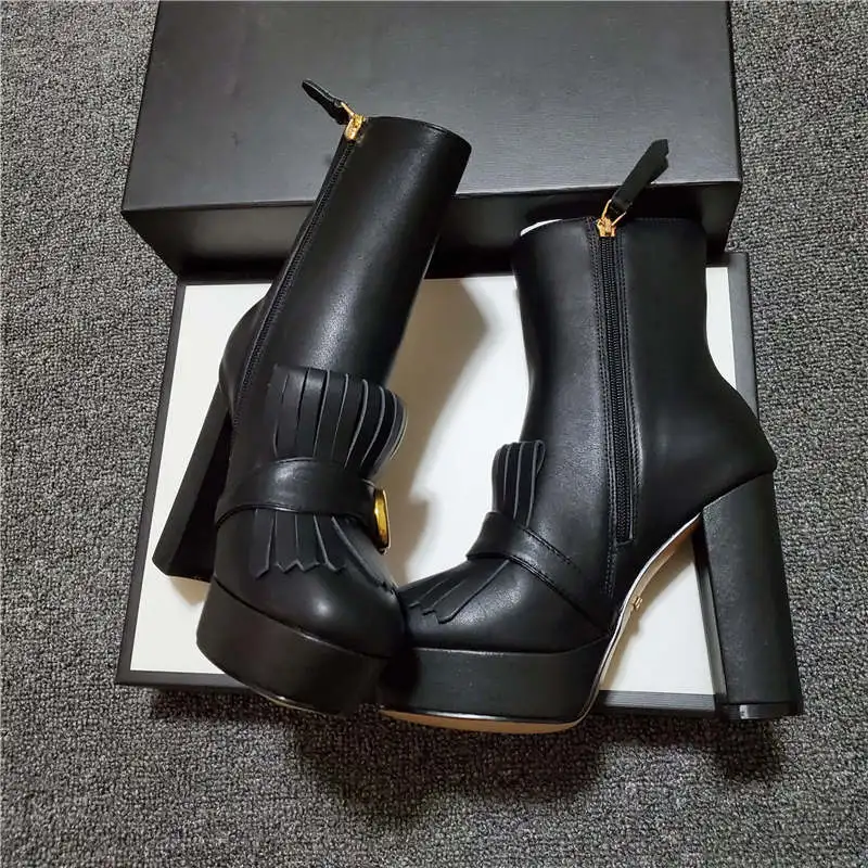 

2021s New Autumn Winter Fashion Designer Strange High Heels Real Leather Boots Runways Woman Long Boots size35-41