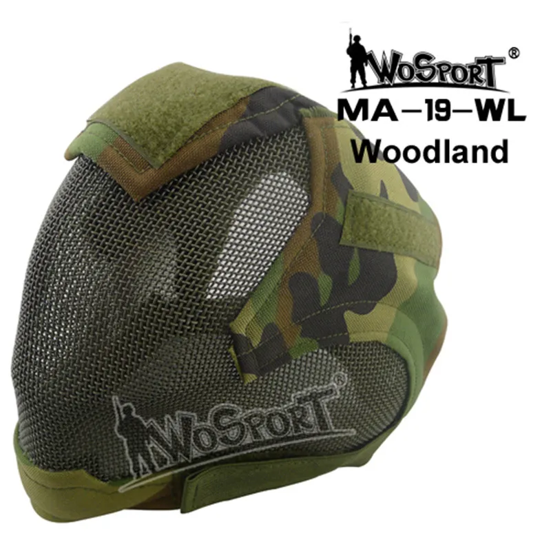 WOSPORT Military Airsoft Paintball Tactical Protection Steel Mesh Full Face V6 Keeper Multicolor Mask for Army Outdoor Fencing |