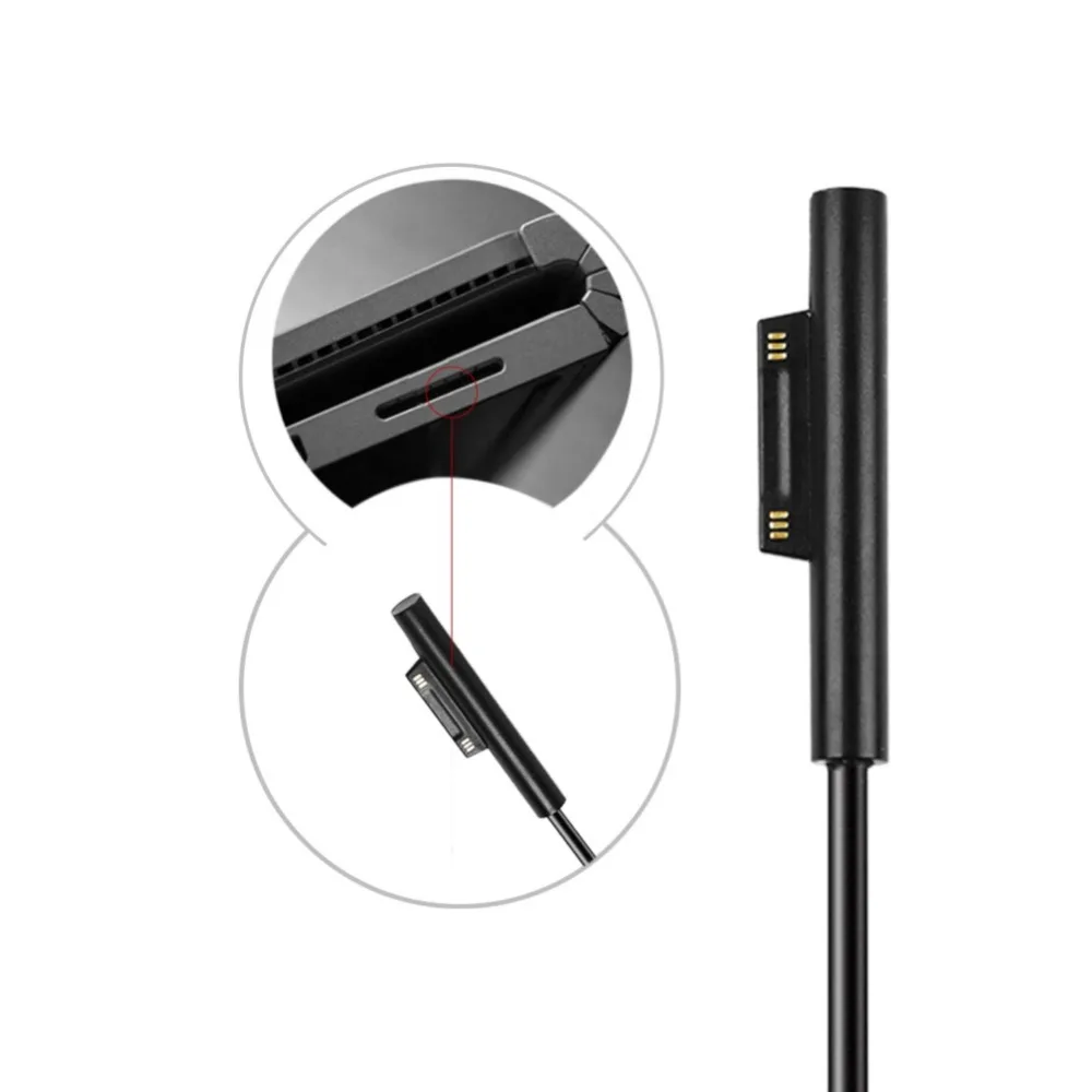 Portable Power Charge Cable Fast Charging Type C DC interface Adapter Charger For Microsoft Surface Pro6 Pro5 Pro4 Pro 3 | Электроника