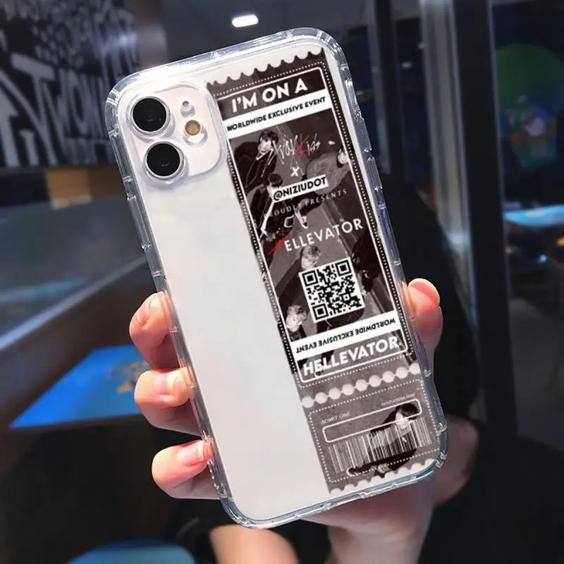 

Stray Kids Air tickets Design Phone Case Transparent soft For iphone 5 5s 5c se 6 6s 7 8 11 12 plus mini x xs xr pro max