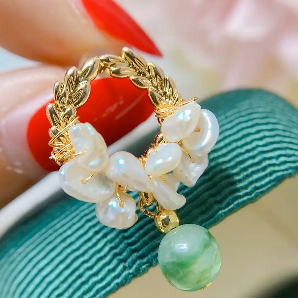 Роскошный светильник ручной работы серьги из натурального Изумрудного жемчуга