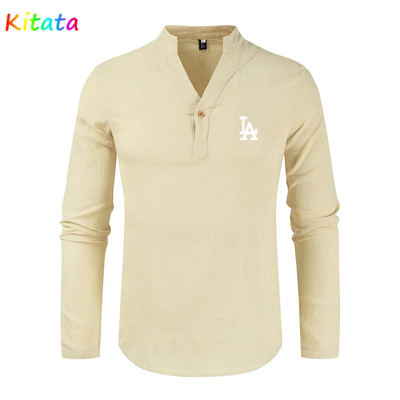 

2021 Letter Printing New Men Casual Long-sleeved T-Shirt Retro Style High-Quality T-Shirt Fashion all-Match Pullover