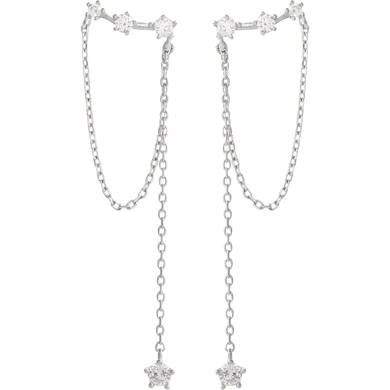 

Fashion Jewelry Drop Earrings Tassel Long Star High Quality Zircon Hot Selling Zircon Earrings For Girl Gifts