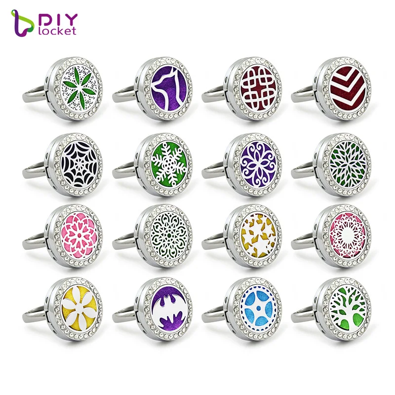 20 мм сплав кристалл Ароматический диффузор медальон Оптовая Продажа кольцо с