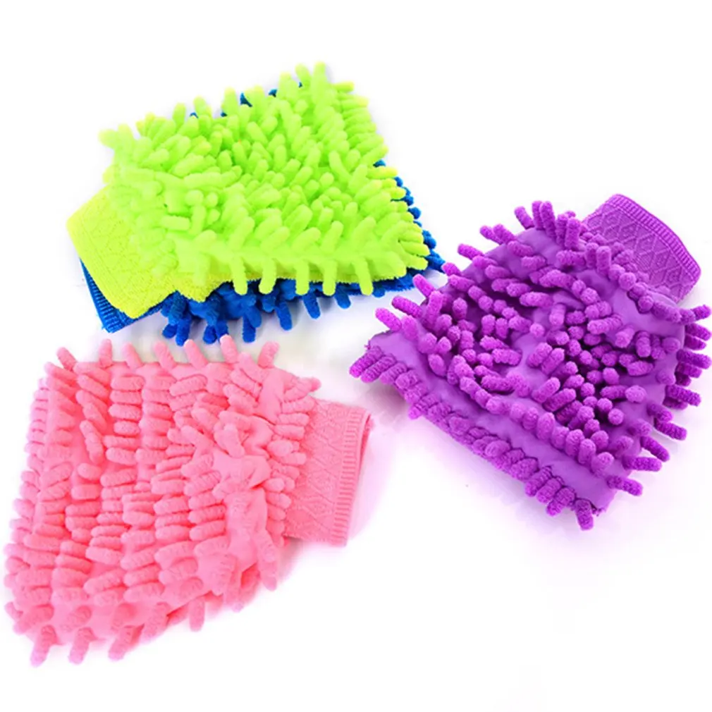 Безжалостный диск конечной автомойки Mitt Премиум синель микрофибры мыть перчатки