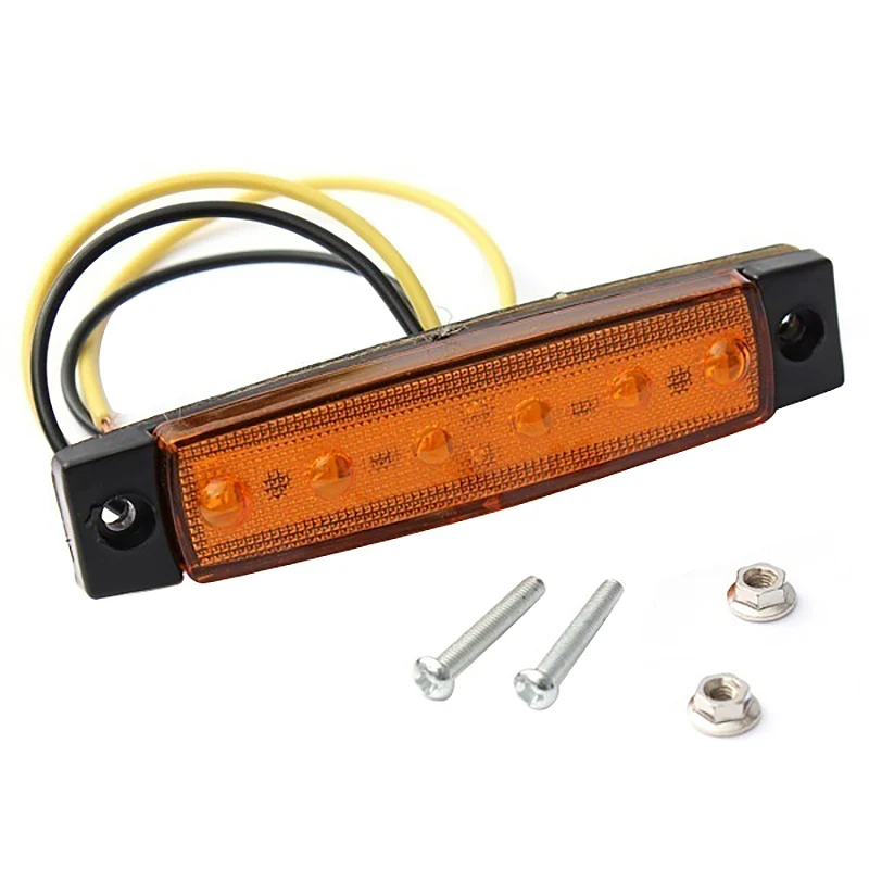 10X 12V 6LED Боковые указатели поворота габаритные огни лампы Грузовик прицепа