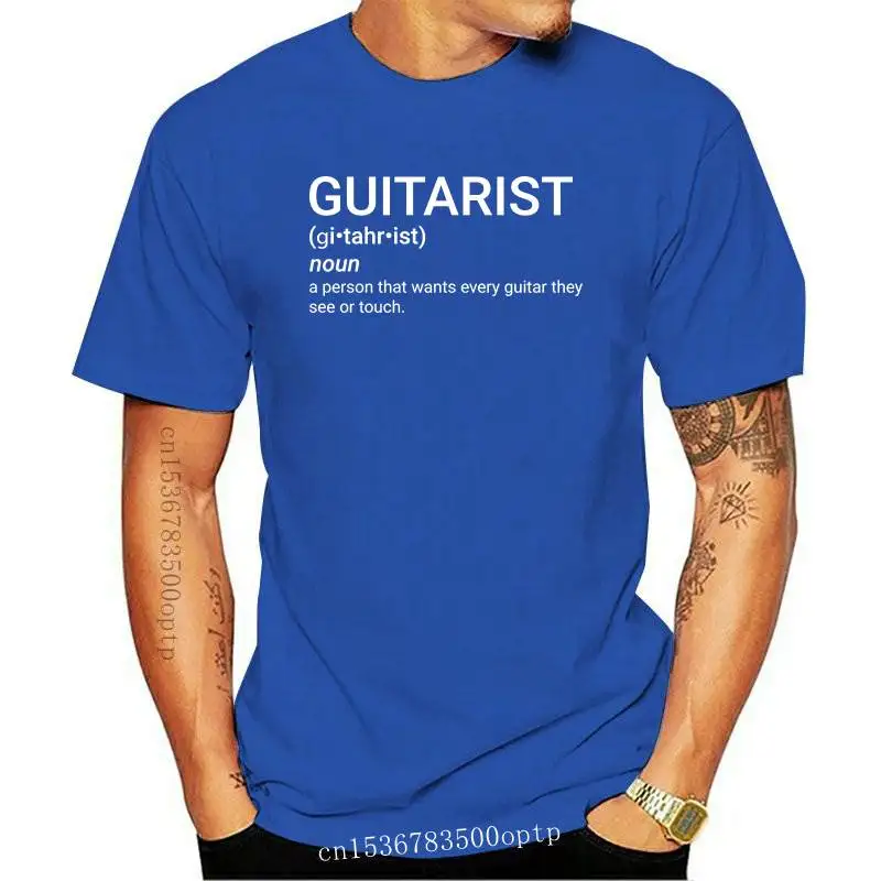 New 2021 Fashion T Shirt men GUITARIST Definition Funny T Shirt