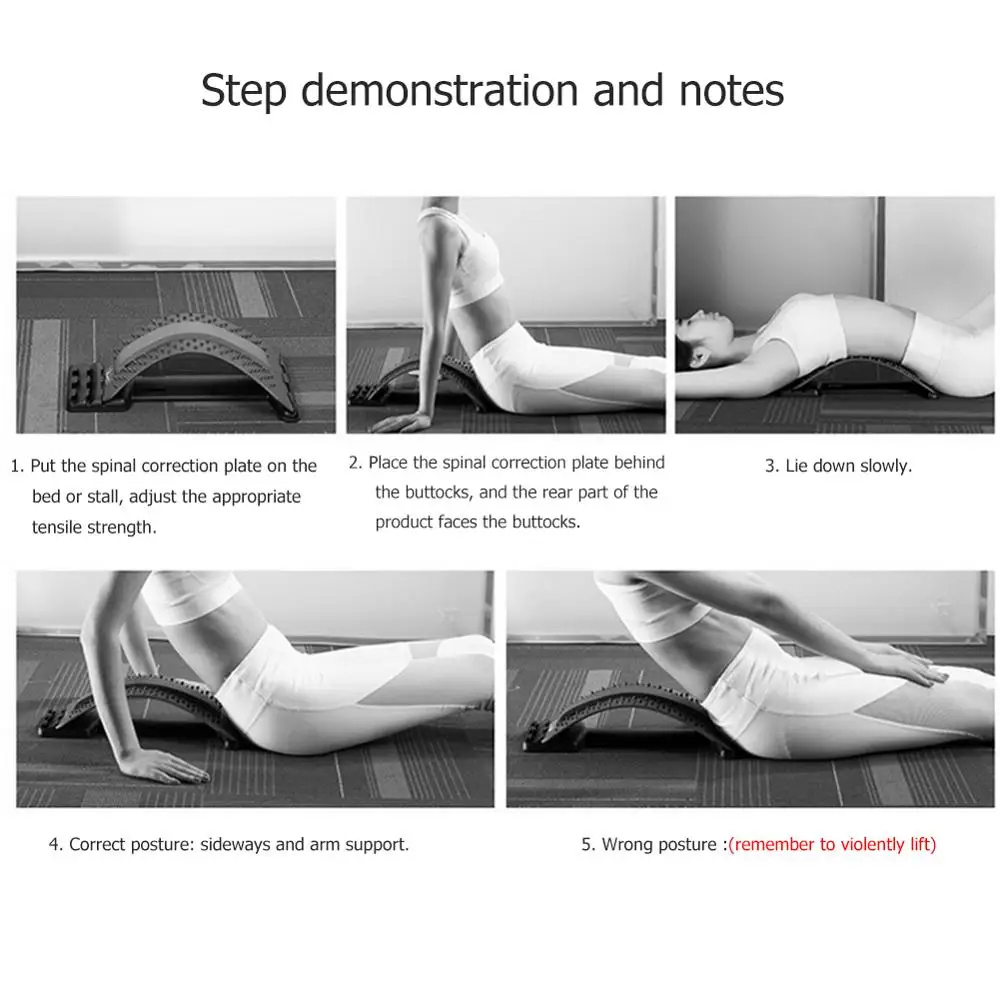 

Back Massager Stretcher Massageador Magic Stretch Fitness Lumbar Support Relaxation Spine Pain Relief Massager for Back Dropship