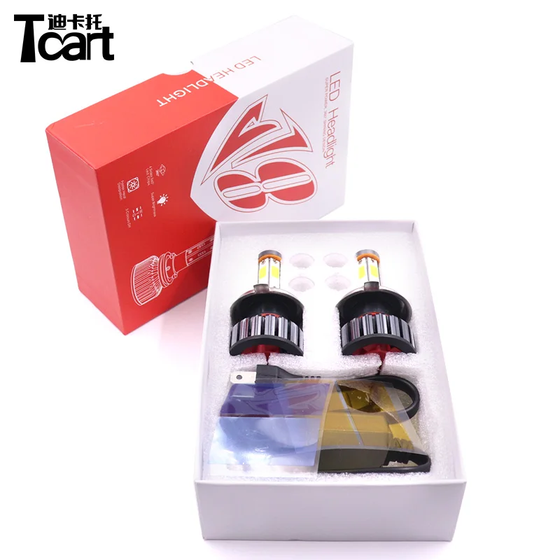 Tcart H1 H7 9005 880 881 5202 H11 автомобилей головной светильник высокий низкий пучок 90W 8000LM