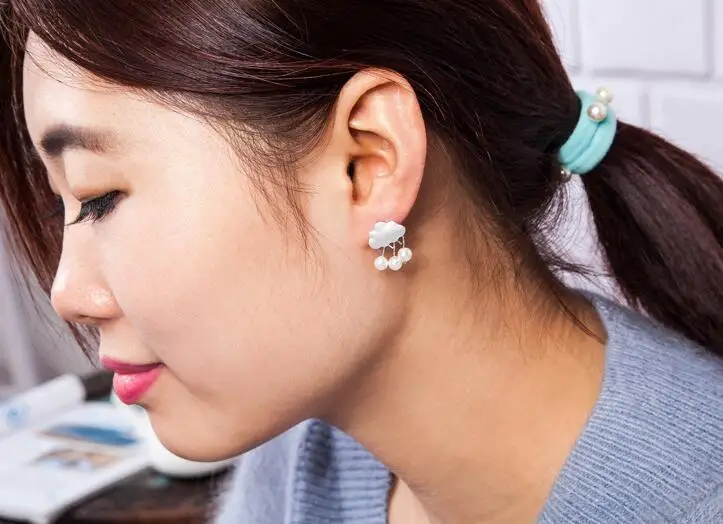 Ey965 Свадебные милые/романтический модный простые геометрические серьги из