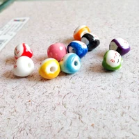 9 10pcs lucky cat beads diy handmade bracelet material jewelry accessories hand painted ceramic accessories wholesale tmt07