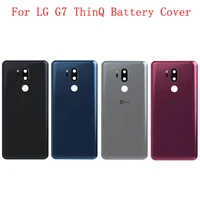 back battery cover rear door panel housing case for lg g7 thinq battery cover with camera lens logo replacement part