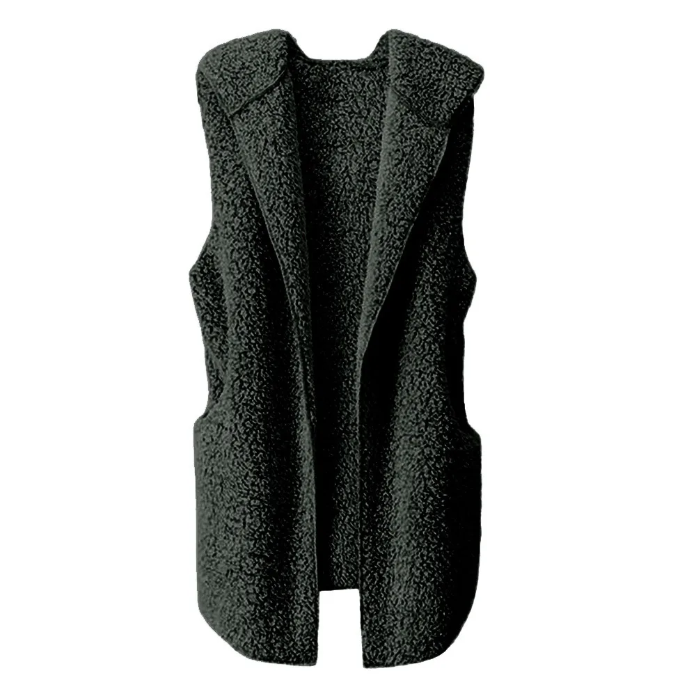 Женский теплый зимний жилет Capuchon Uitloper повседневное пальто из искусственного