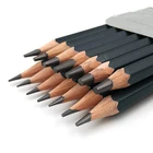 Набор карандашей для рисования 14 шт.компл. HB 2B 6H 4H 2H 3B 4B 5B 6B 10B 12B 1B, канцелярские принадлежности для рисования