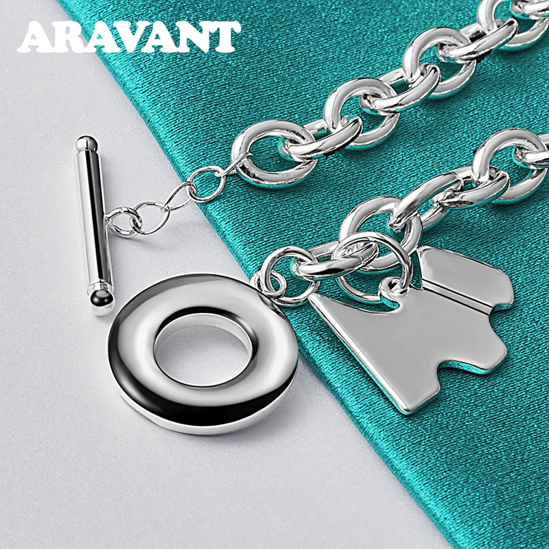 925 Серебро Двойное сердце браслет цепочка для женщин Свадебные Ювелирные изделия