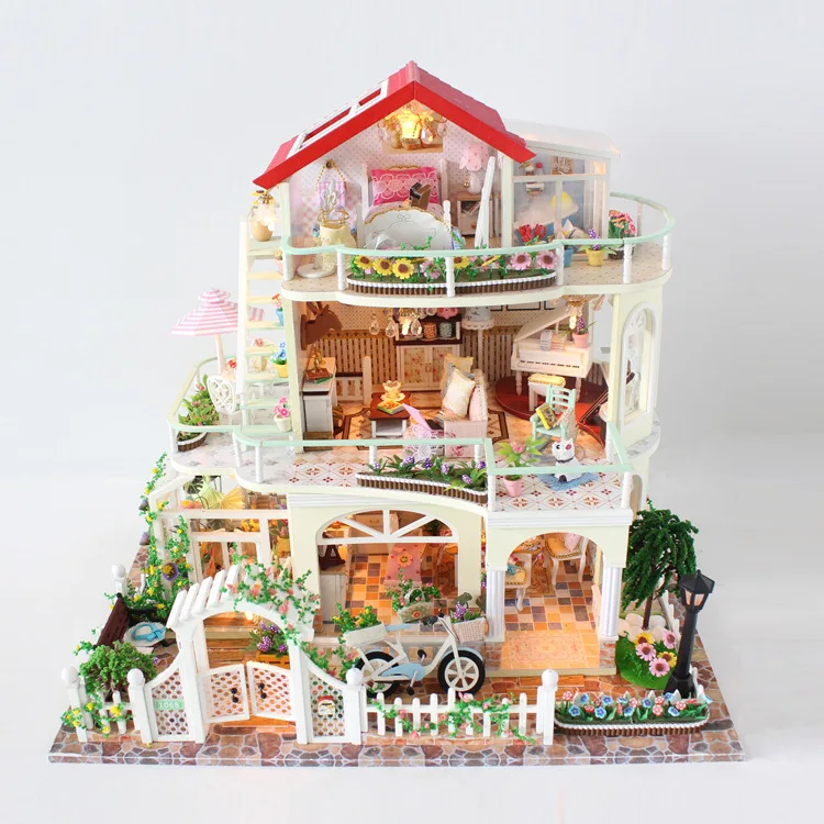 

Hoomeda-DIY DIY Handmade Wooden Hut Building Model Creative 61 Toy Villa Everlasting