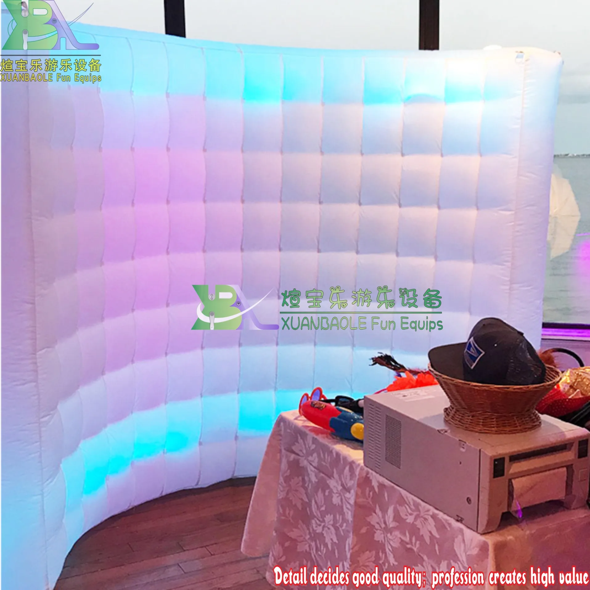 Дешевая светодиодная надувная настенная фотобудка для продажи | Надувные