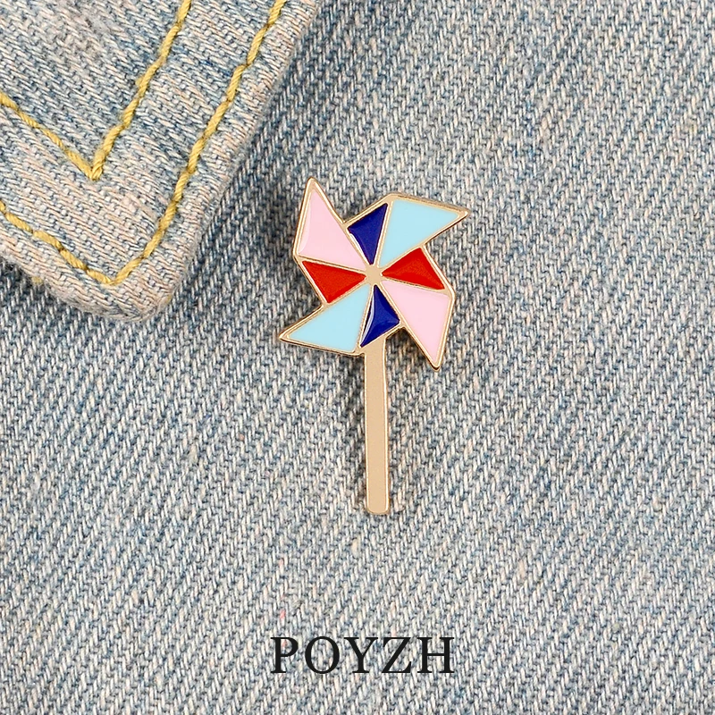 Симпатичные Красочные Детские игрушки pinwheel ювелирные изделия на заказ брошь
