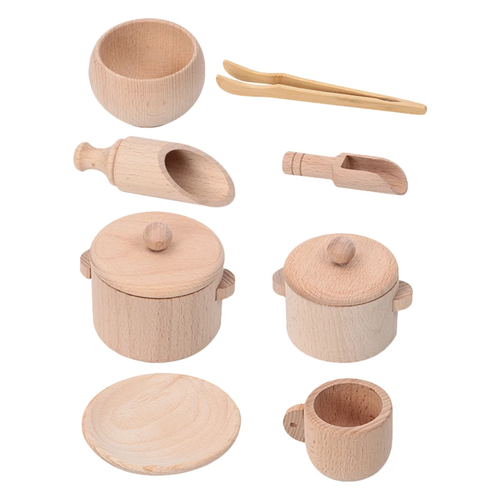 

1 Set Simulation Tea Ware Playthings Wooden Tea Set Toys Kids Pretend Play Toys