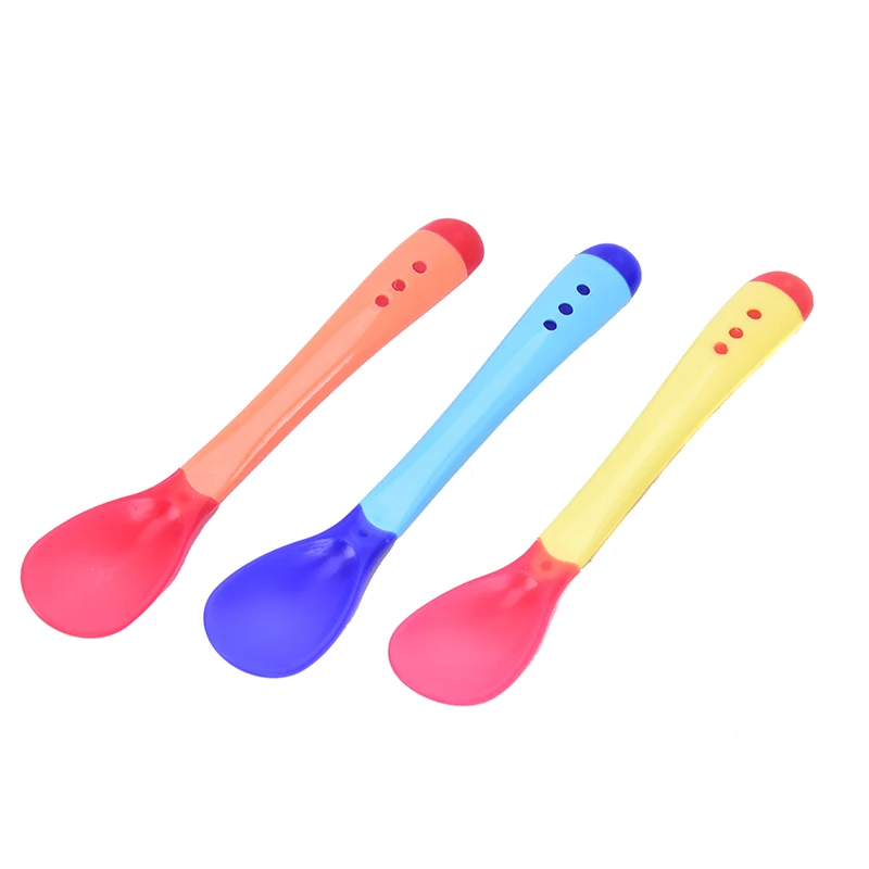 

1pcs Baby Soup Spoon Safety Heat Sensitive Color Change Thermochromic Spoon