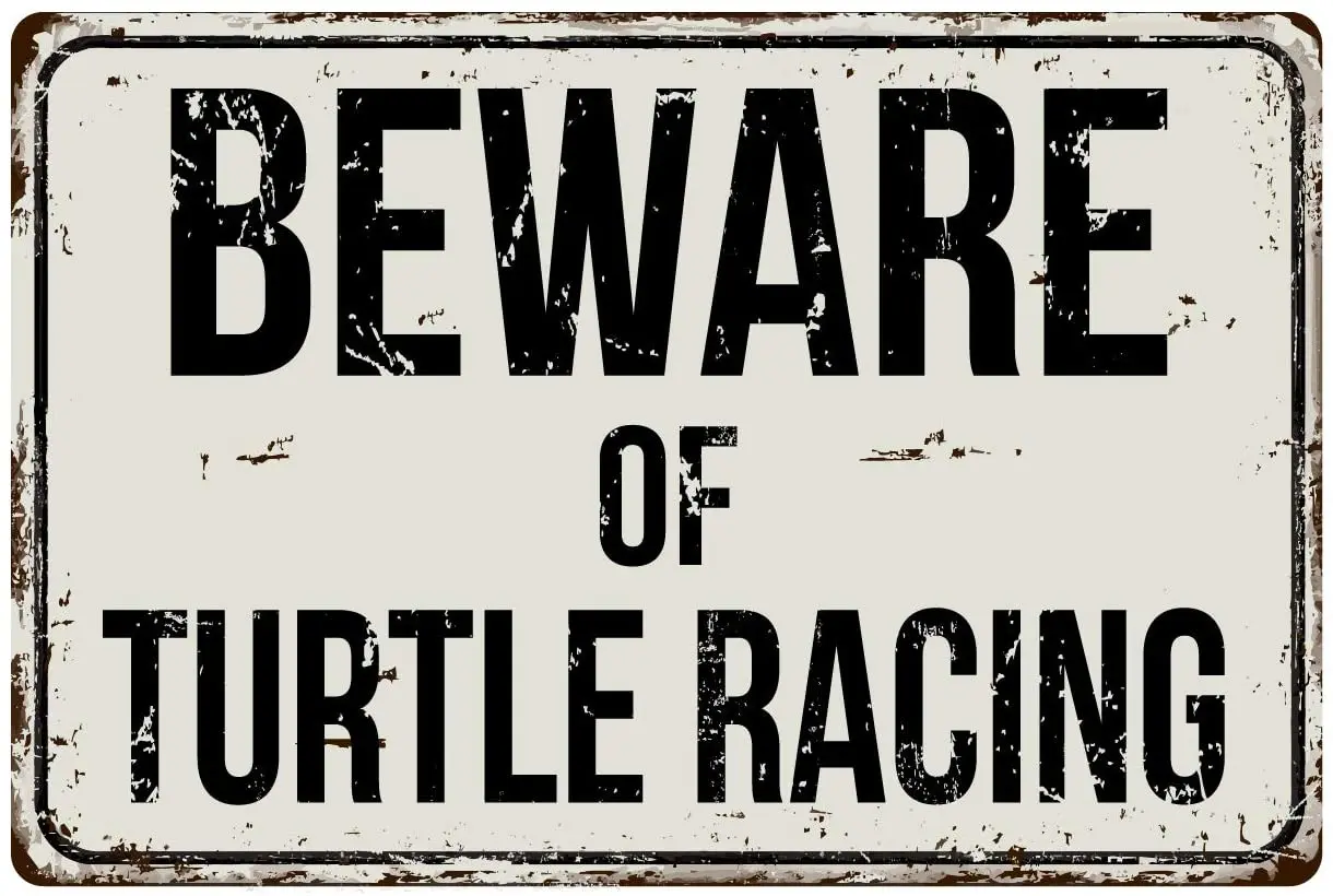 

Deerts 547VS Остерегайтесь черепахи Racing 8x12 винтажный алюминиевый Ретро металлический знак