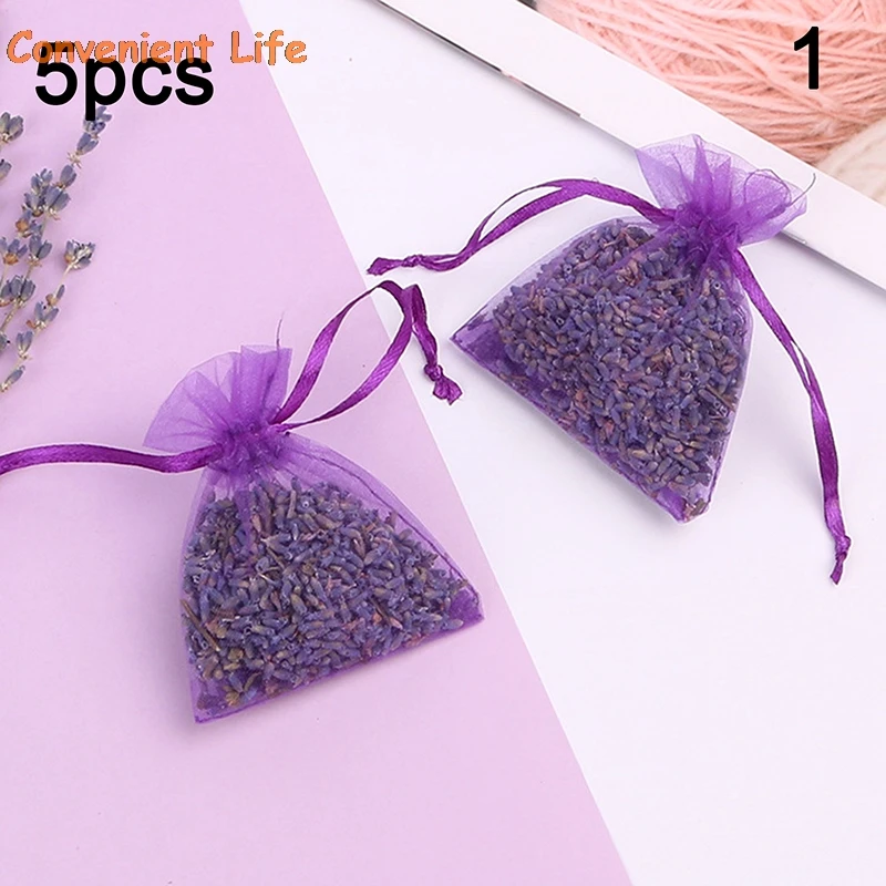 

5x Lavender Scented Sachets Bag For Closets Drawers Durable Multi-purpose Filled