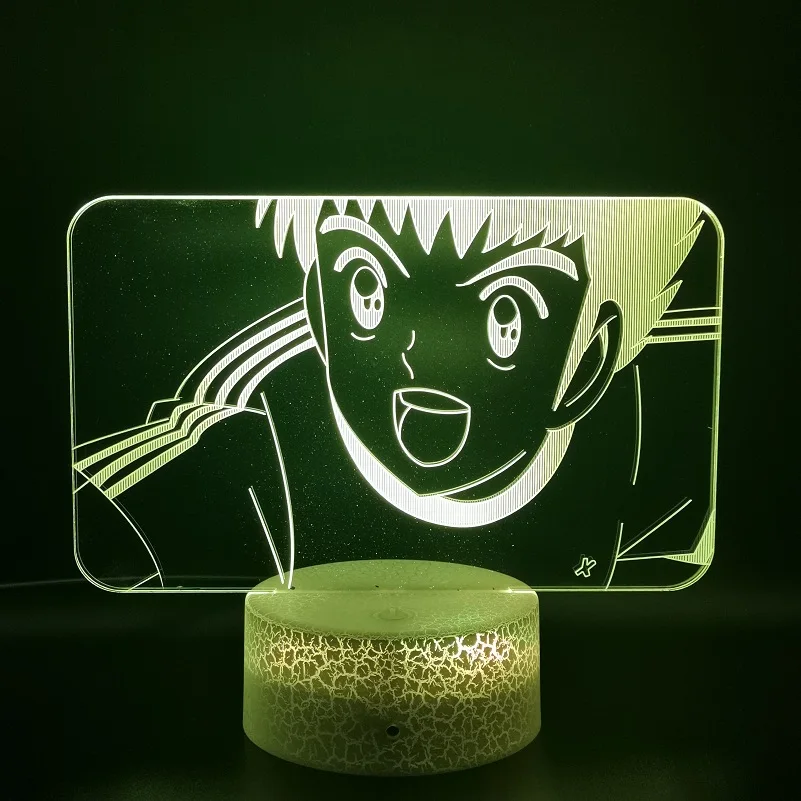 

Anime LED Night Light Galaxy Ozora Tsubasa Figure 3D Desk Lamp for Football Fans Kids Gift Atmosphere Nightlight Captain Tsubasa