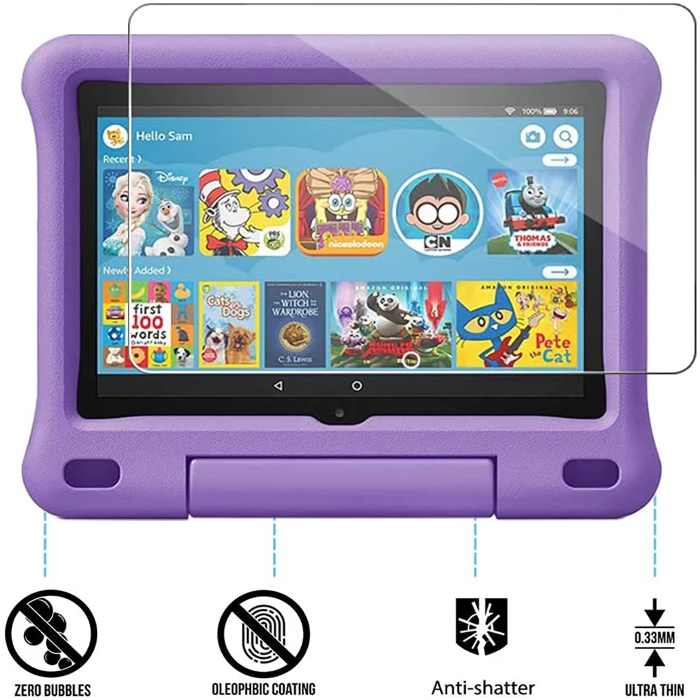 Для Amazon Fire HD 8 Kids (10 е поколение 2020) 9H планшет премиум класса прозрачное закаленное