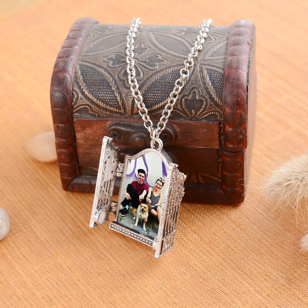 Новинка Ретро нежная фоторамка на память ожерелья винтажный дверной медальон