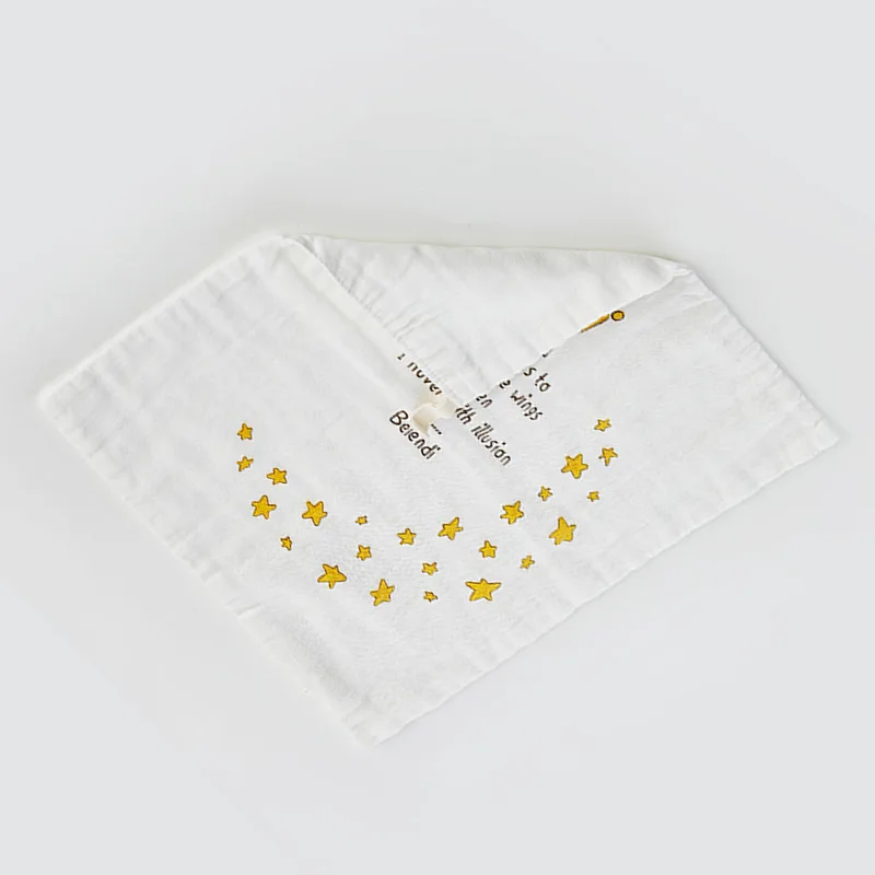 Baberos para beb&eacute; reci&eacute;n nacido, corona de beb&eacute;, toalla de algod&oacute;n, gasa, toalla facial para beb&eacute;, toalla de Saliva s&uacute;per suave-2