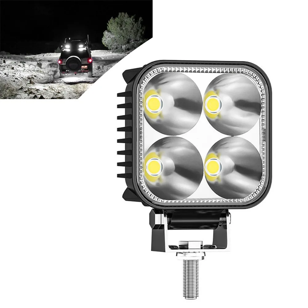 

12W LED Work Light Bar 12V 24V Car LED Spotlight Square LED Headlights For Auto Offroad Truck ATV 12V-60V