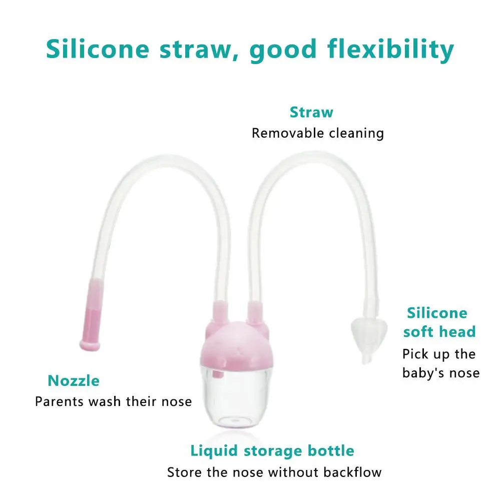 

Baby Nose Clean Silicone Infant Nasal Aspirator Wash Your Nose Care Baby Nose Nasal Inhaler Infant Preventing Backflow Aspirator