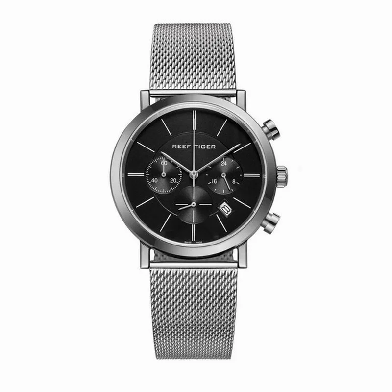 Нарядные мужские часы спортивные с хронографом повседневные Кварцевые