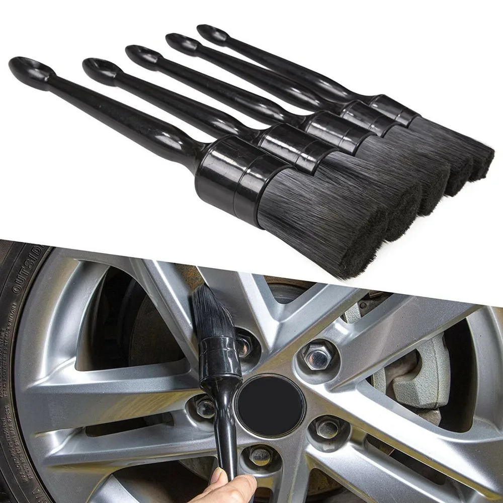 

Car Wheel Hub Brush With Plastic Handle Portable Auto Tire Rim Cleaning Mud Remover Synthetic Fiber Detailing Washing Tool