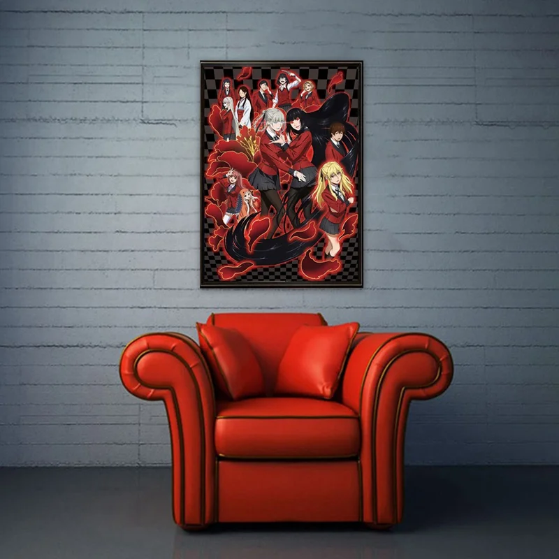 Аниме De Yumeko Jabami Kakegurui шелк HD принты картины на стену искусство домашний декор