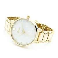 retro ladies geneva quartz wristwatch fashion mother of pearl dial metal watches women