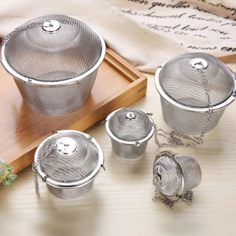 

Stainless Steel Mesh Tea Ball Strainer Filters Tea Interval Diffuser Hot