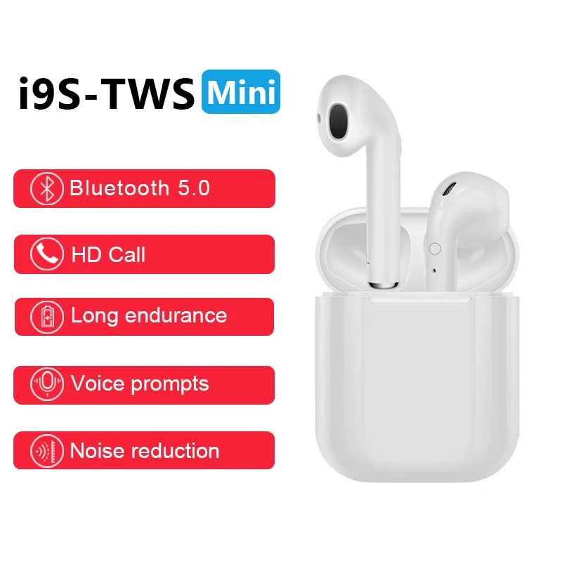 I9s TWS мини беспроводные Bluetooth вкладыши для наушников стерео невидимые наушники