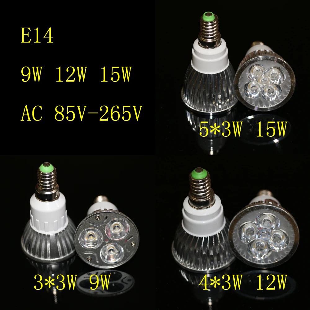 

Диммер E14, светодиодная лампа 9 Вт, 12 Вт, 15 Вт, 220 В, 110 В, CE & ROHS, 5 шт./лот