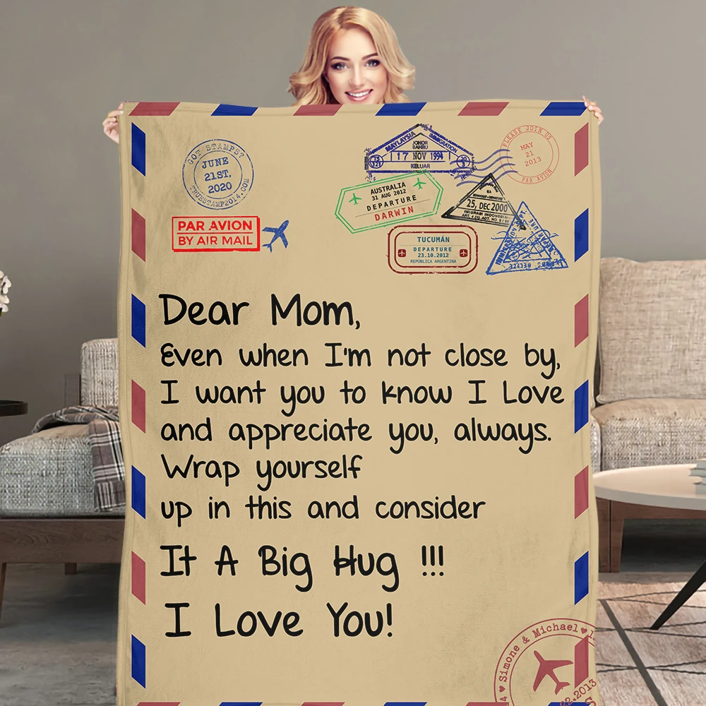 

Одеяло флисовое с надписью «To My Mom»